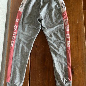 Girls Grey and Pink Leggings